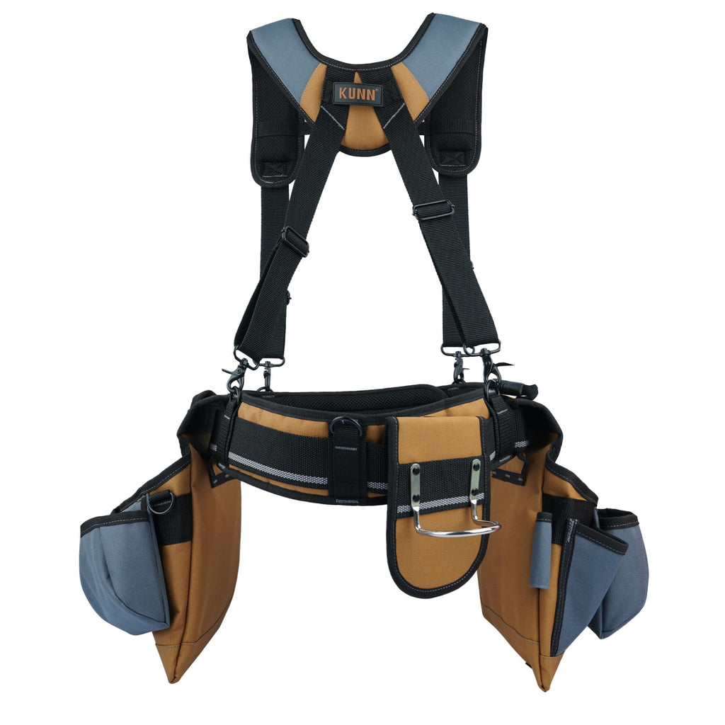 Khaki Carpenter Tool Belt with Suspenders B477997