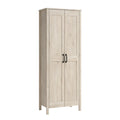 2-Door Chalk Oak Storage Cabinet F484