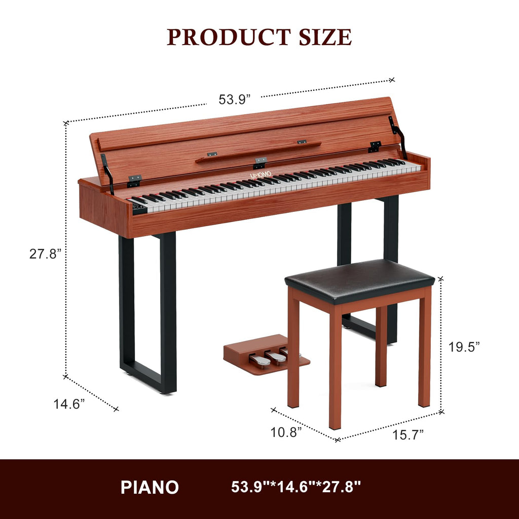 88 Key Weighted Digital Piano with Triple Pedals Y9901
