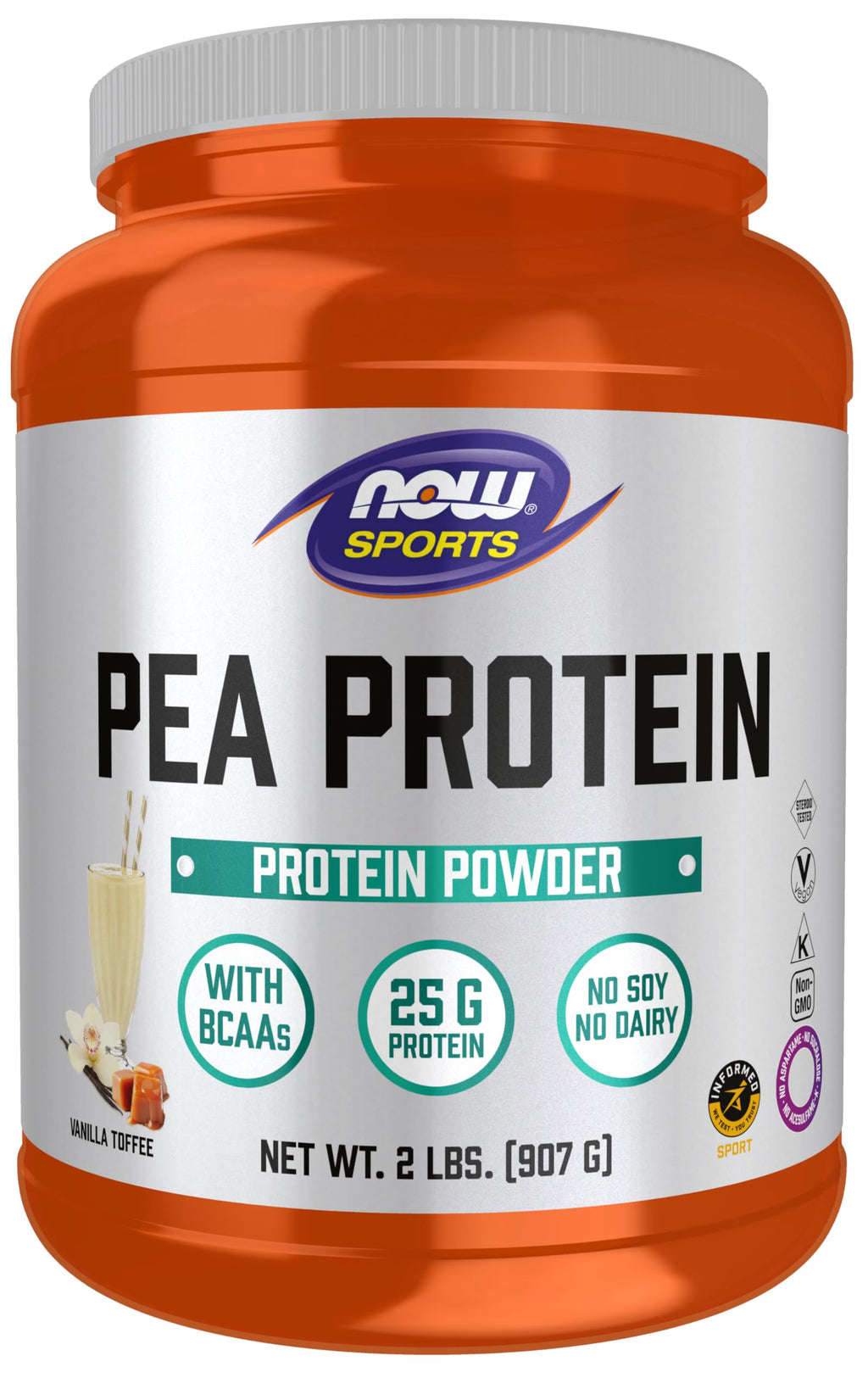 Pea Protein 25 g With BCAAs Vanilla Toffee 2 lbs R723