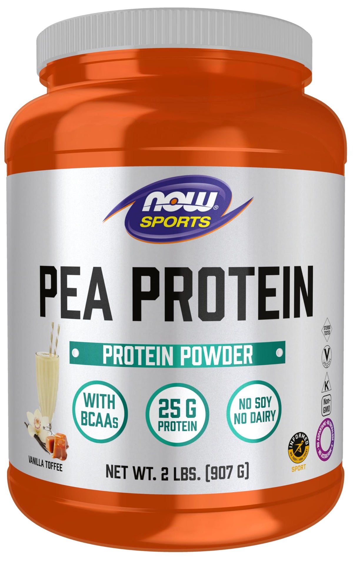 Pea Protein 25 g With BCAAs Vanilla Toffee 2 lbs R723