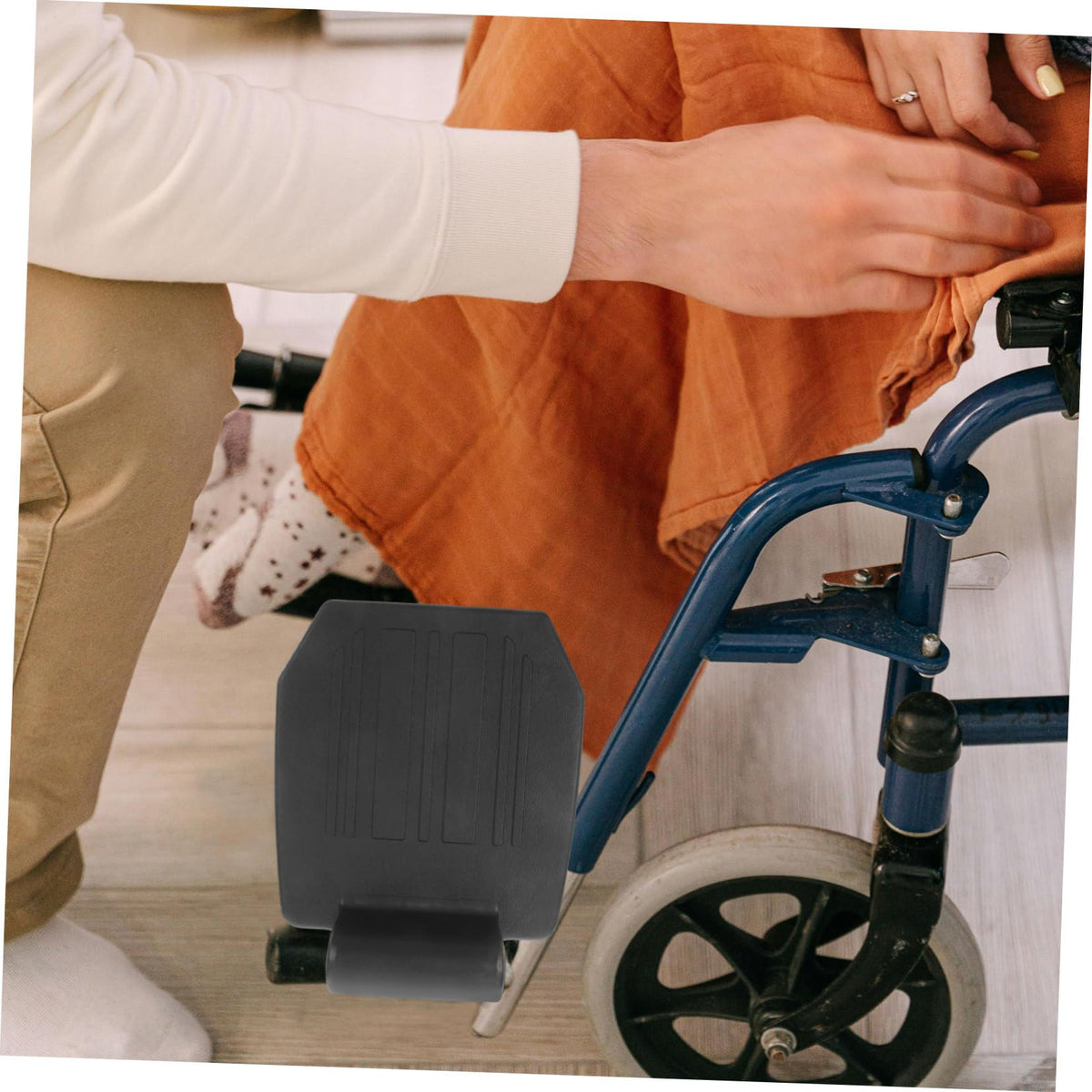 Universal Heavy Duty Wheelchair Footrest Replacement Adjustable Leg Rest Pedals R64717