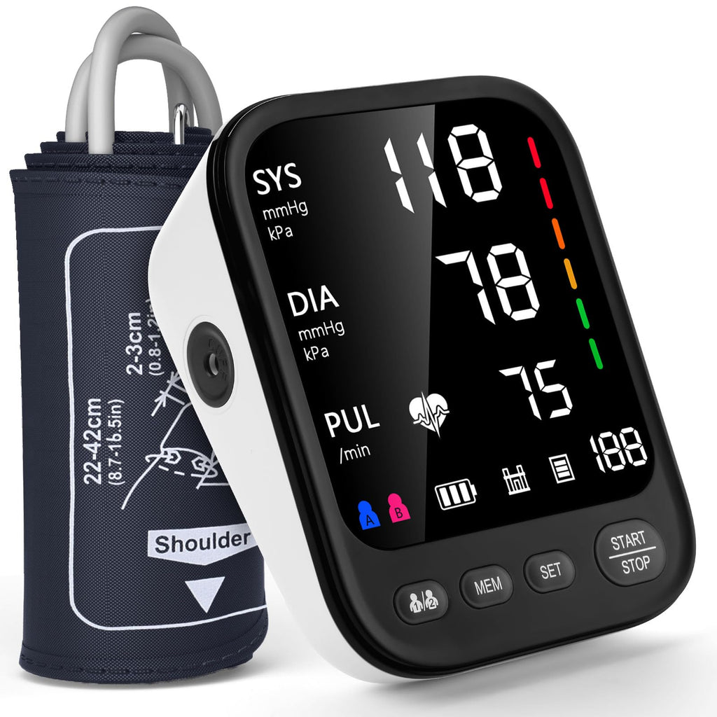 Automatic Upper Arm Blood Pressure Monitor with Adjustable Large Cuff F672