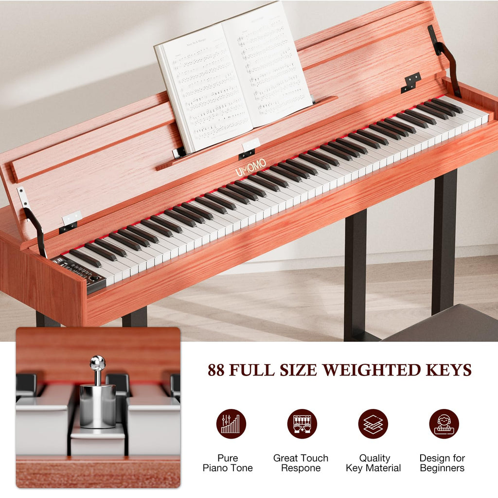 88 Key Weighted Digital Piano with Triple Pedals Y9901
