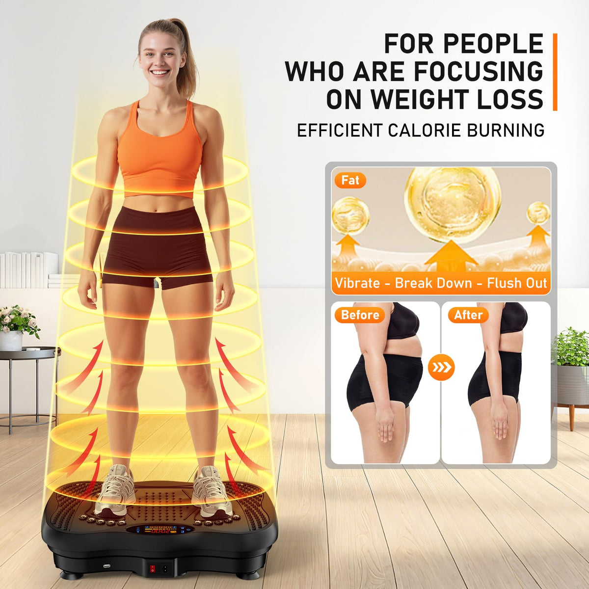Vibration Plate Exercise Machine 130 Levels 450 Lbs Capacity X3531