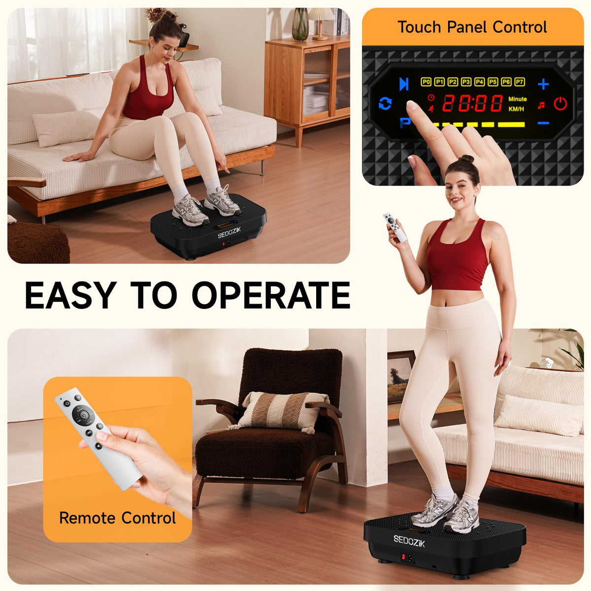Black Vibration Plate with Bands W74227