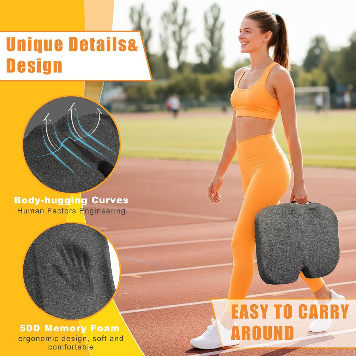 Extra Thick 50D High Density Stadium Seat Cushion B3299