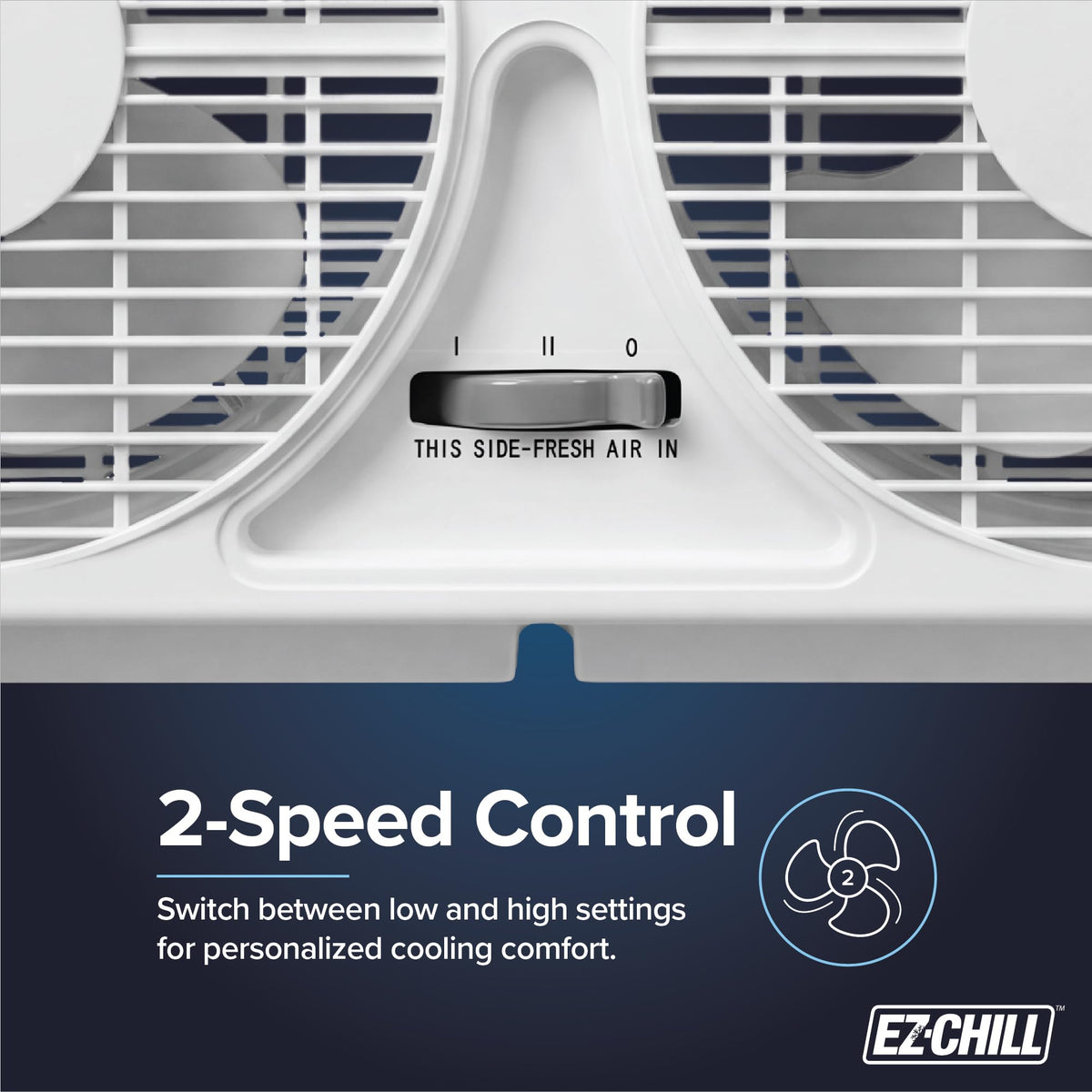 9" Twin Window Fan with Manual Reversible Airflow, 2 Speed, White Q6687