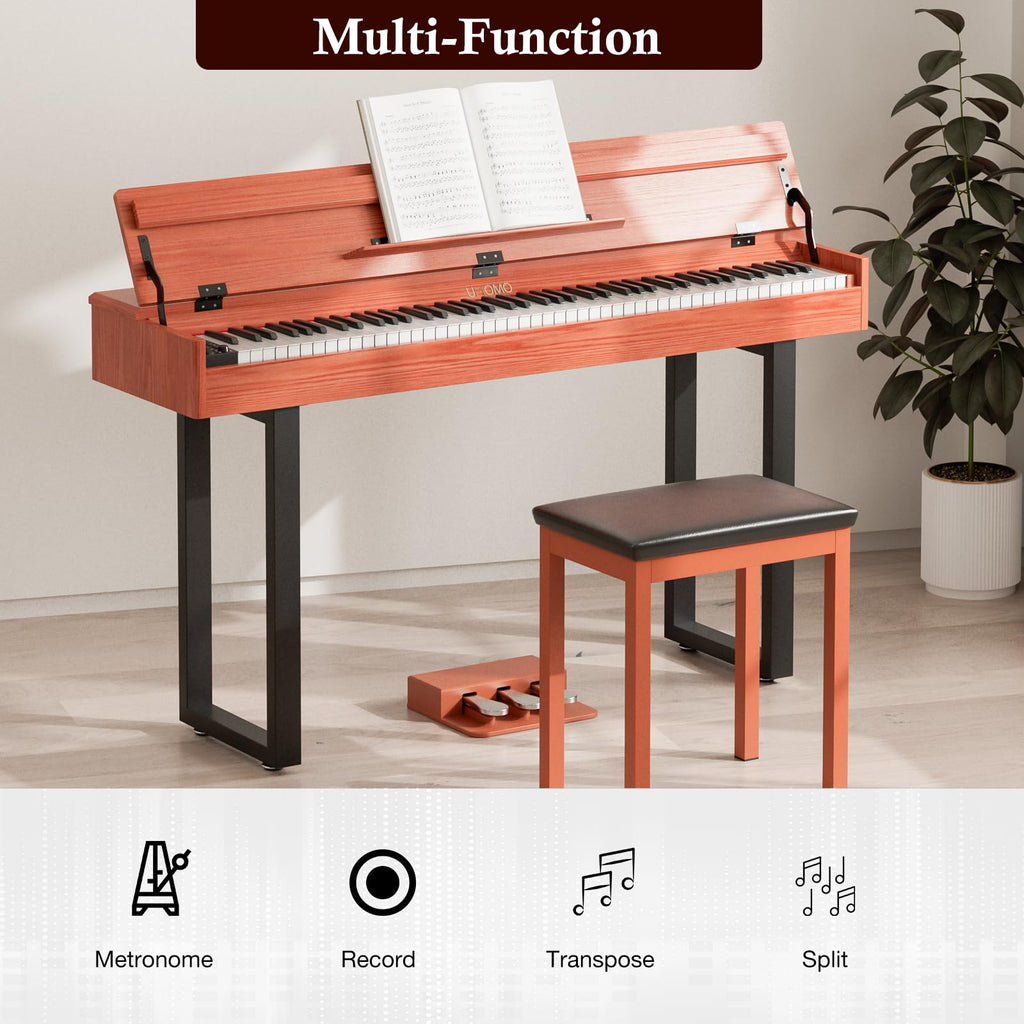 88 Key Weighted Digital Piano with Triple Pedals Y9901
