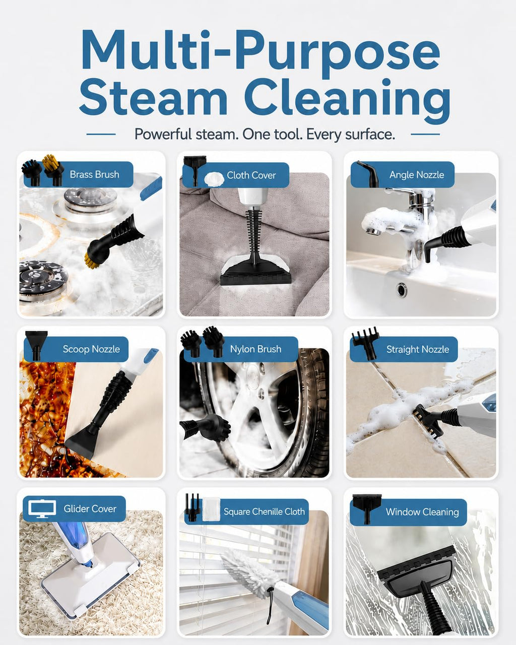 14-in-1 Detachable Steam Floor Mop X206