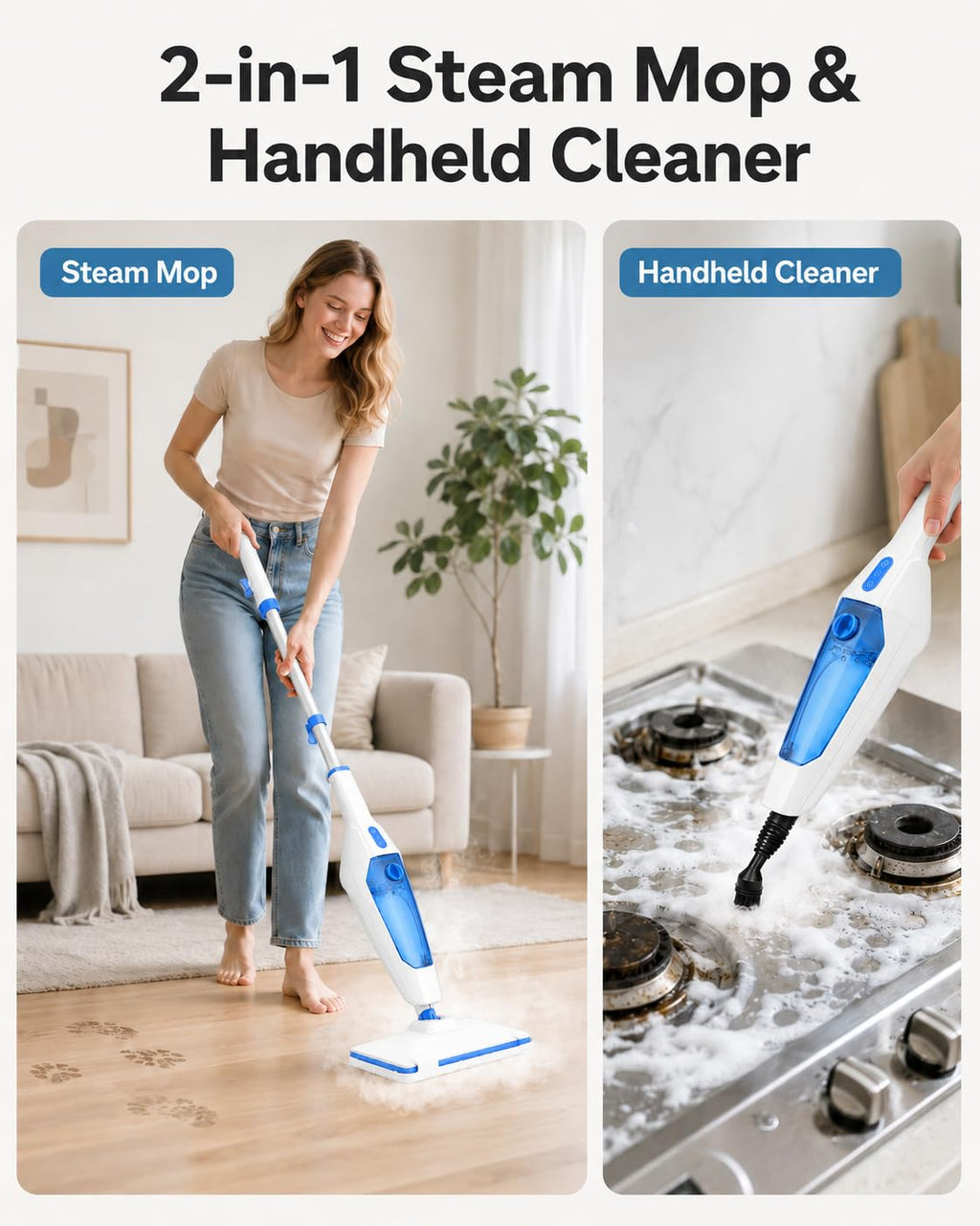 14-in-1 Detachable Steam Floor Mop X206