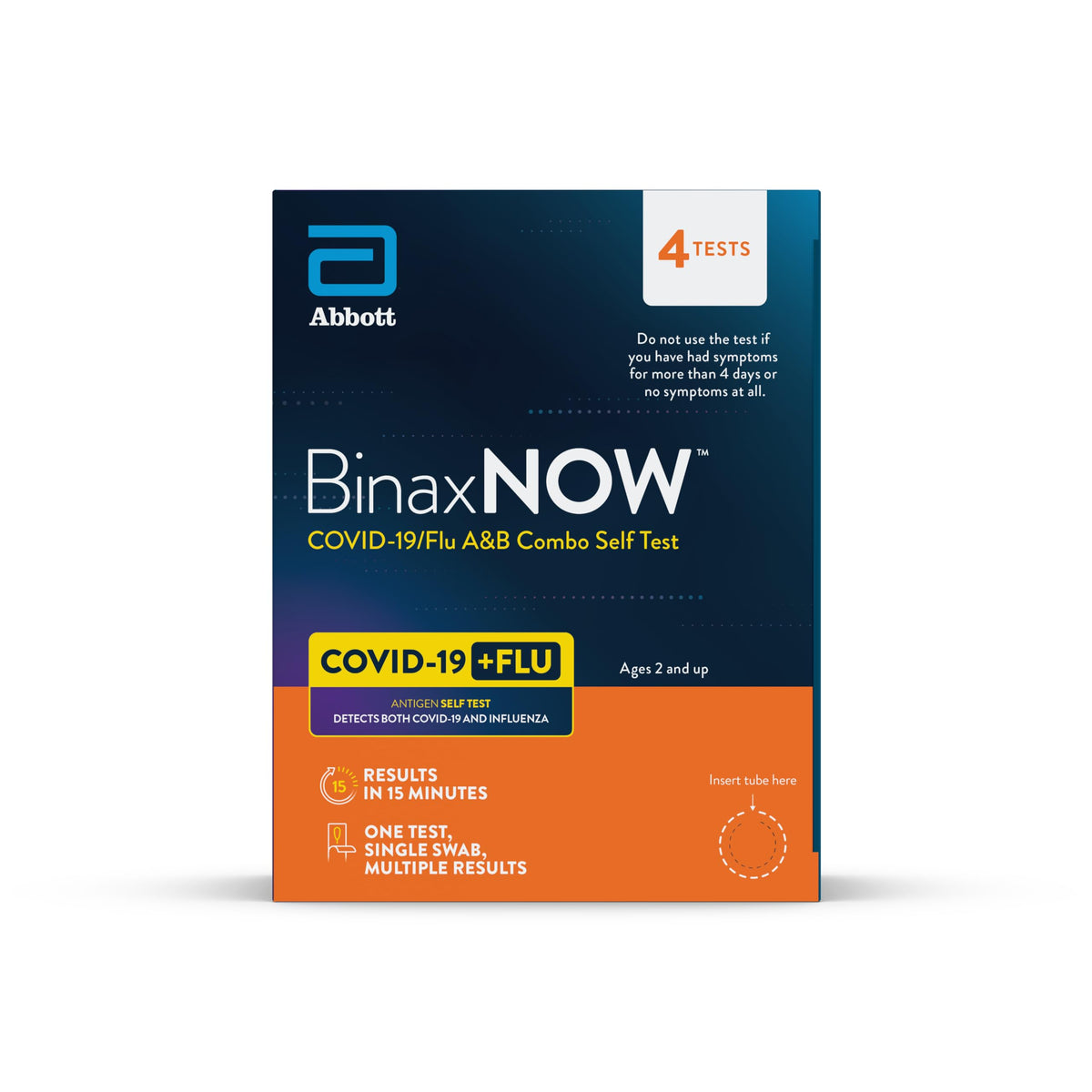 COVID-19/Flu A&B Combo Self Test, 4 Tests Z106