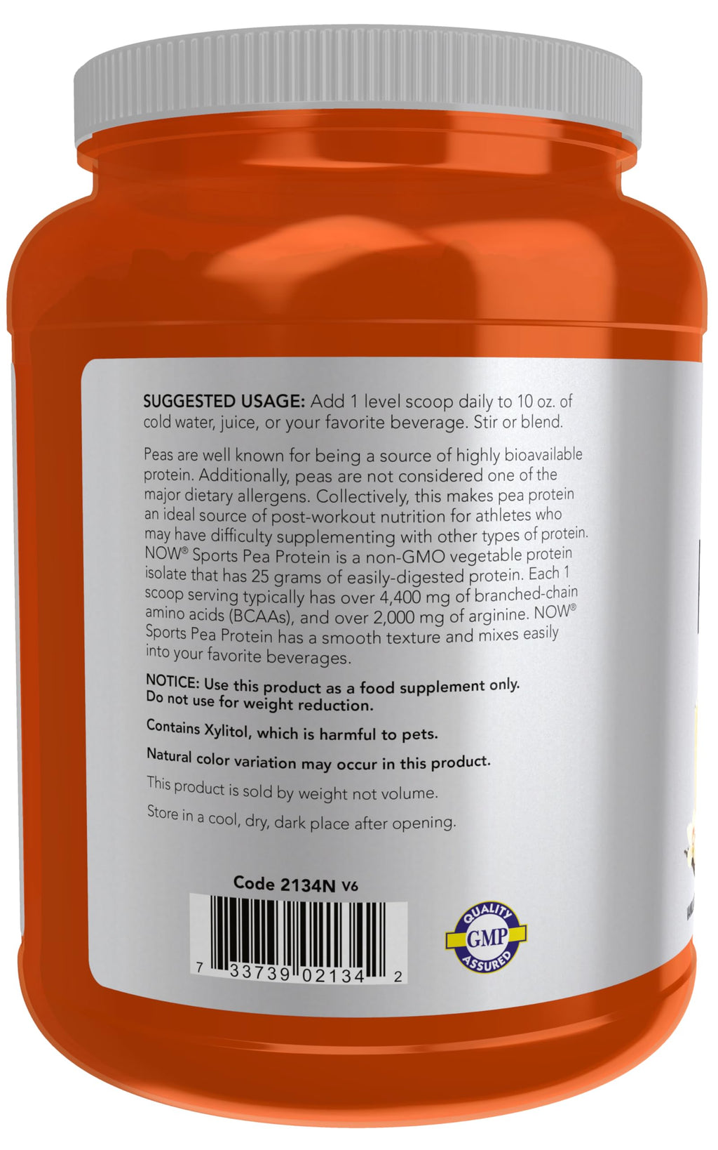 Pea Protein 25 g With BCAAs Vanilla Toffee 2 lbs R723