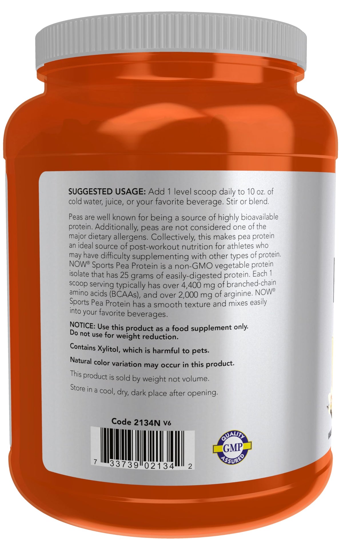 Pea Protein 25 g With BCAAs Vanilla Toffee 2 lbs R723