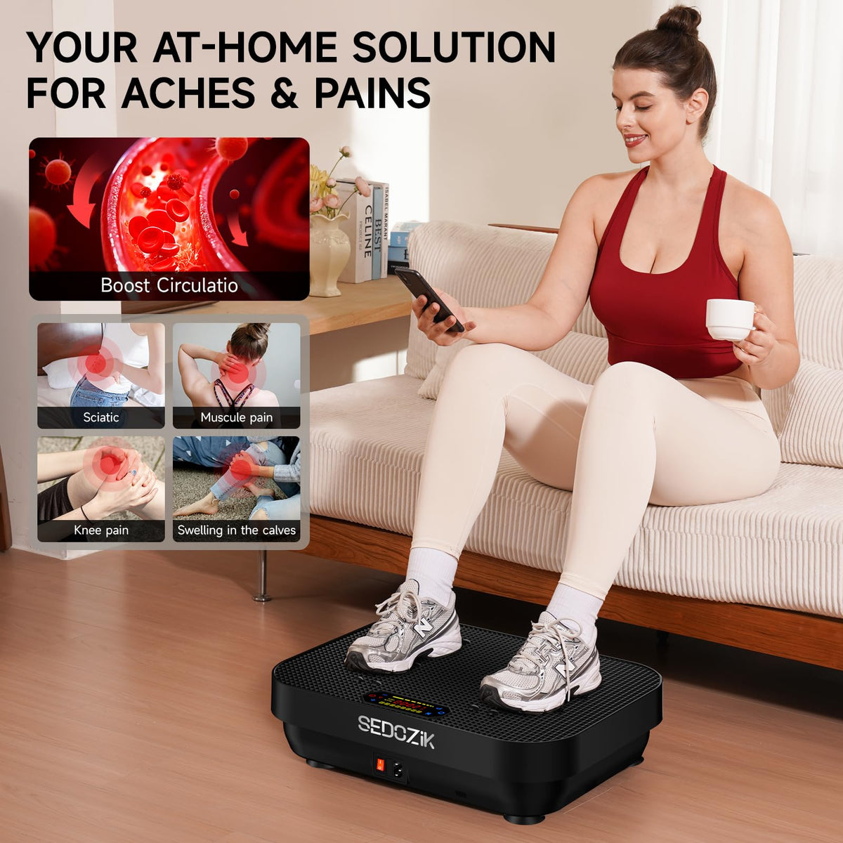 Black Vibration Plate with Bands W74227