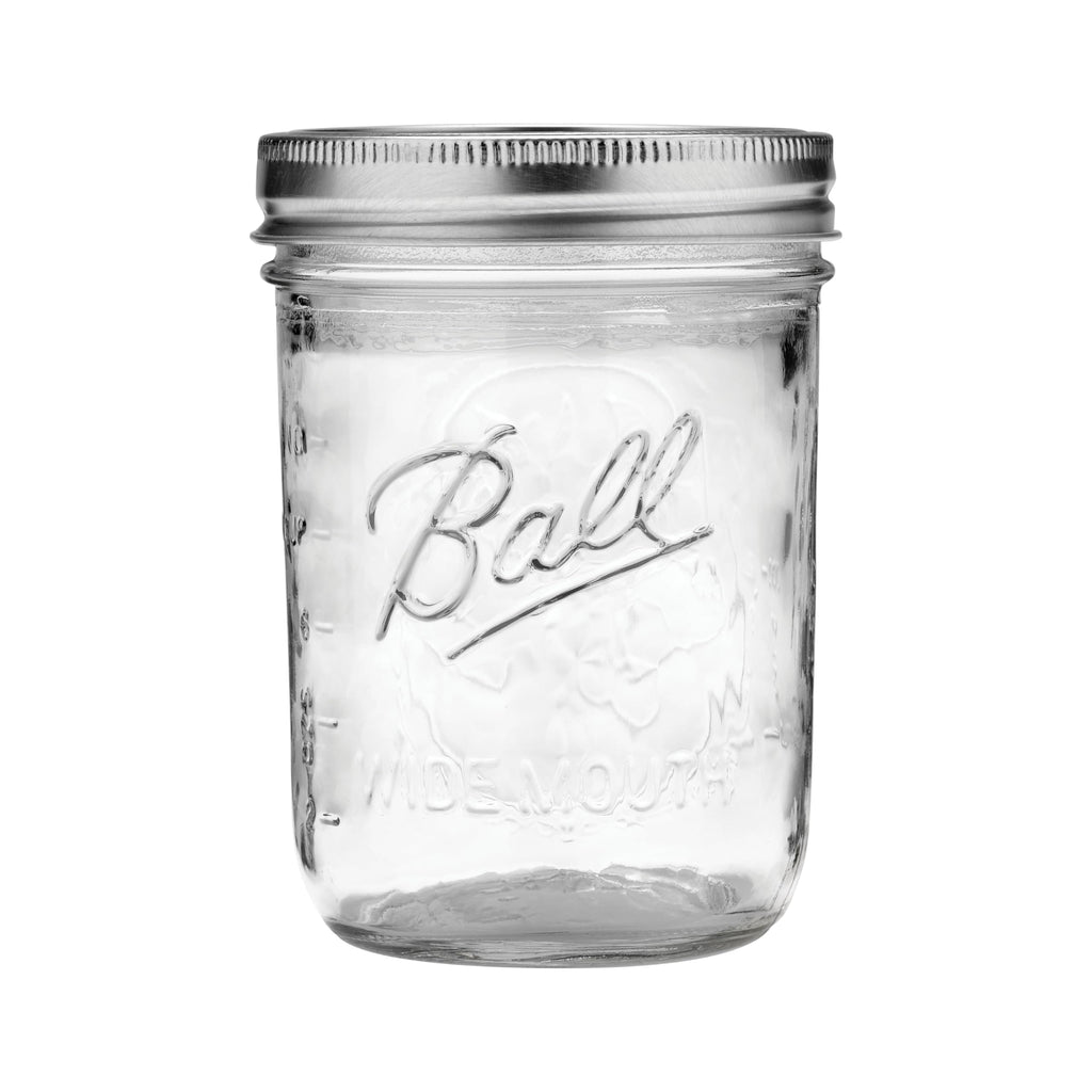 Wide Mouth Pint Mason Jars with Lids & Bands 16-oz 2-Pack B170905
