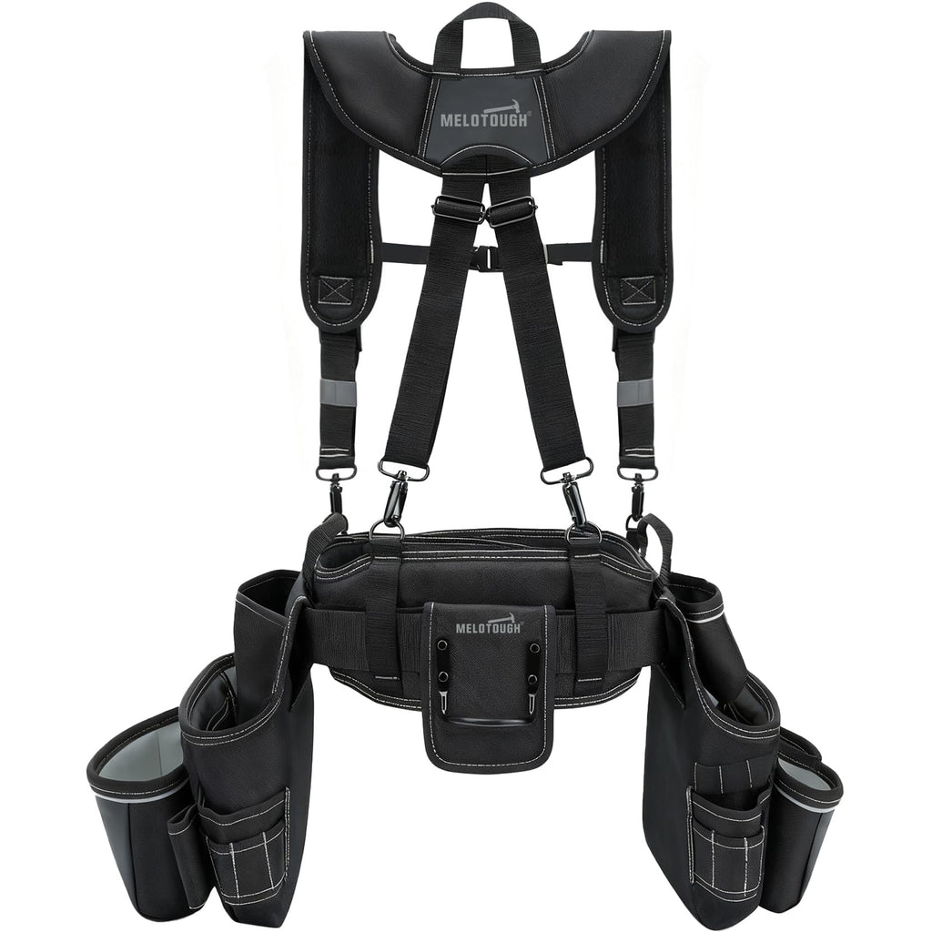 Carpenters Tool Belt with Suspenders 27 Pockets F357196
