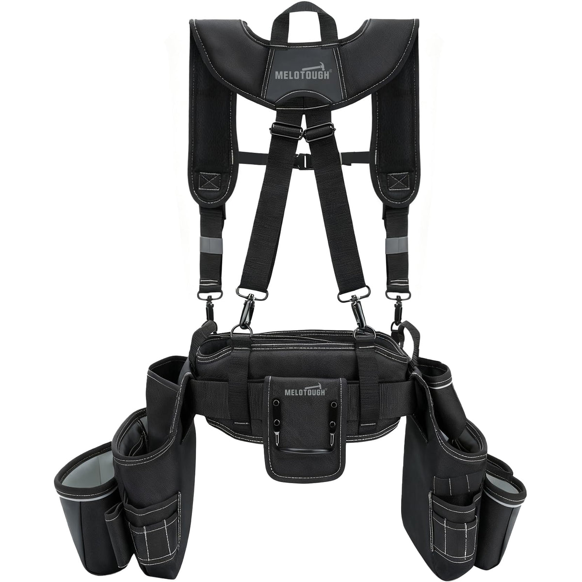 Carpenters Tool Belt with Suspenders 27 Pockets F357196