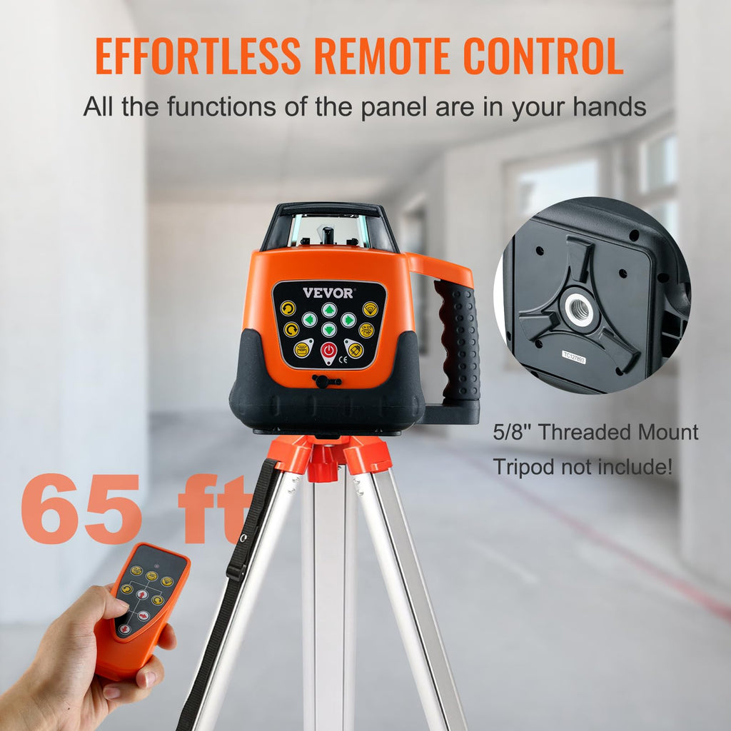 Green 360 Degree Self Leveling Rotary Laser Level Kit with Tripod & Staff I295504