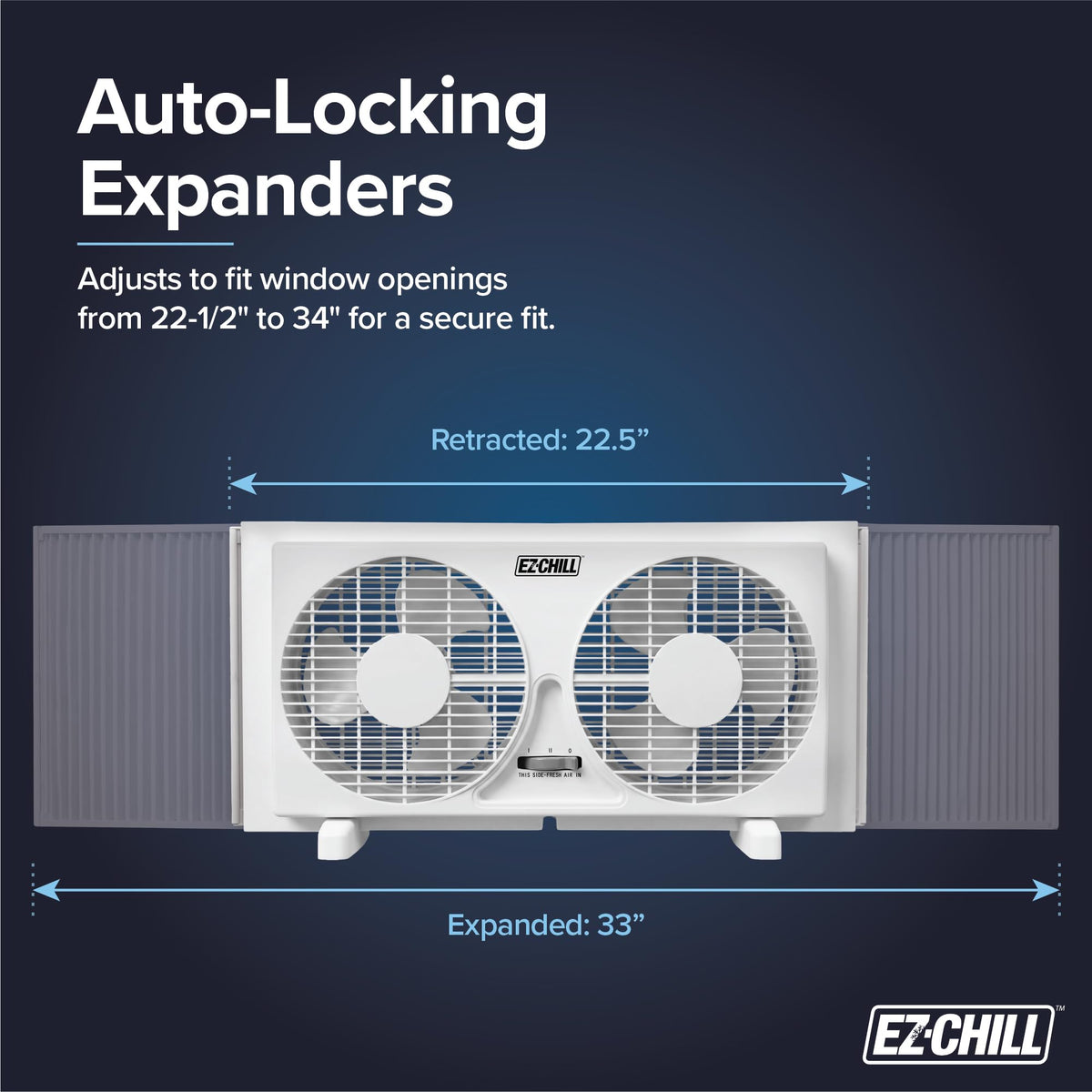 9" Twin Window Fan with Manual Reversible Airflow, 2 Speed, White Q6687