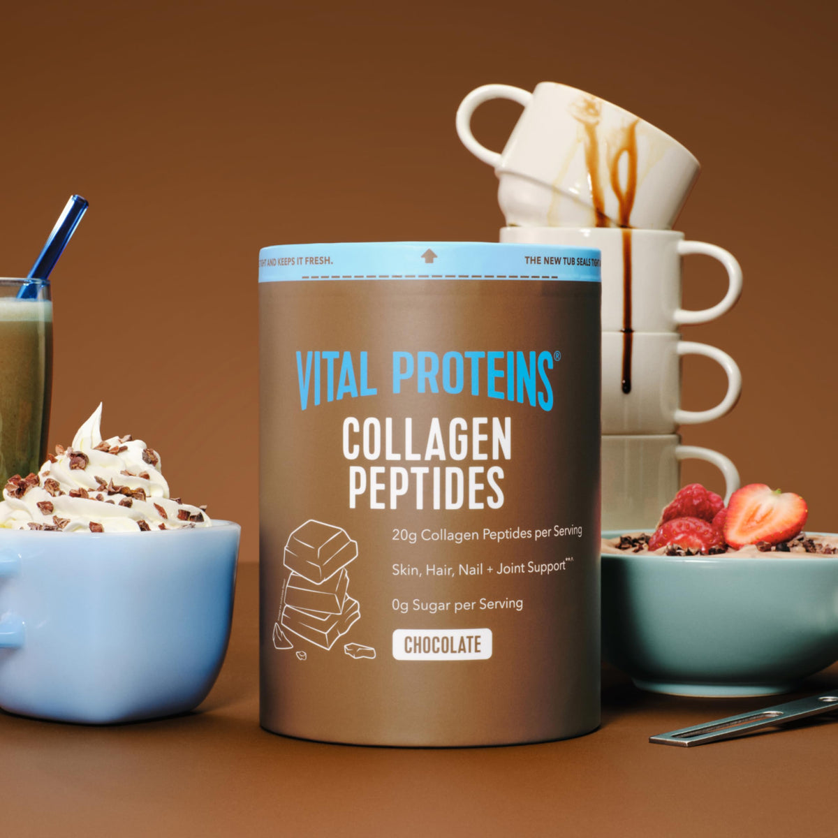 Collagen Peptides Powder, Chocolate, 13.5oz N901