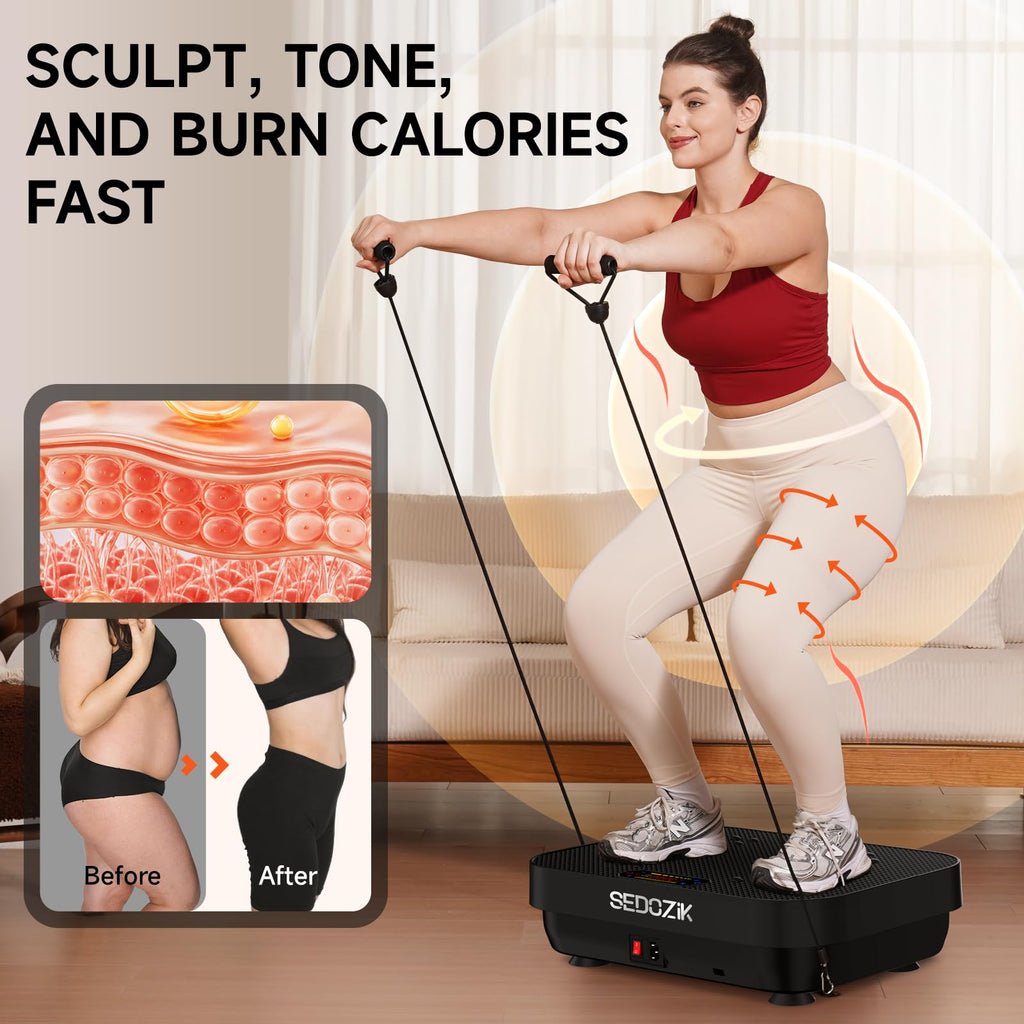 Black Vibration Plate with Bands W74227