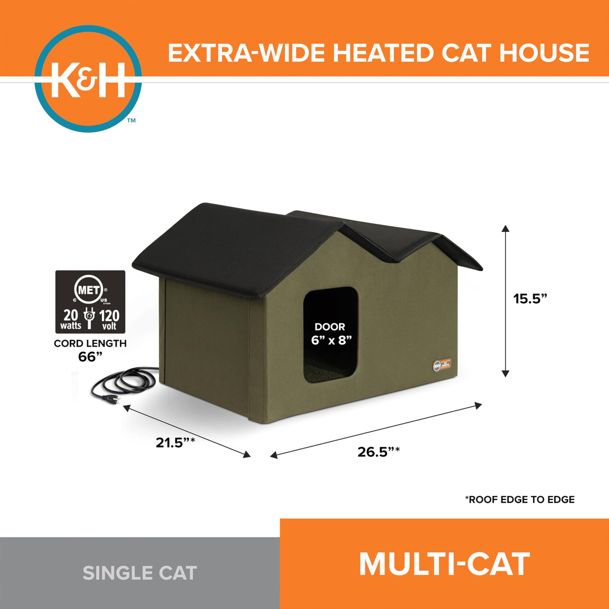 Heated Outdoor Cat House C772