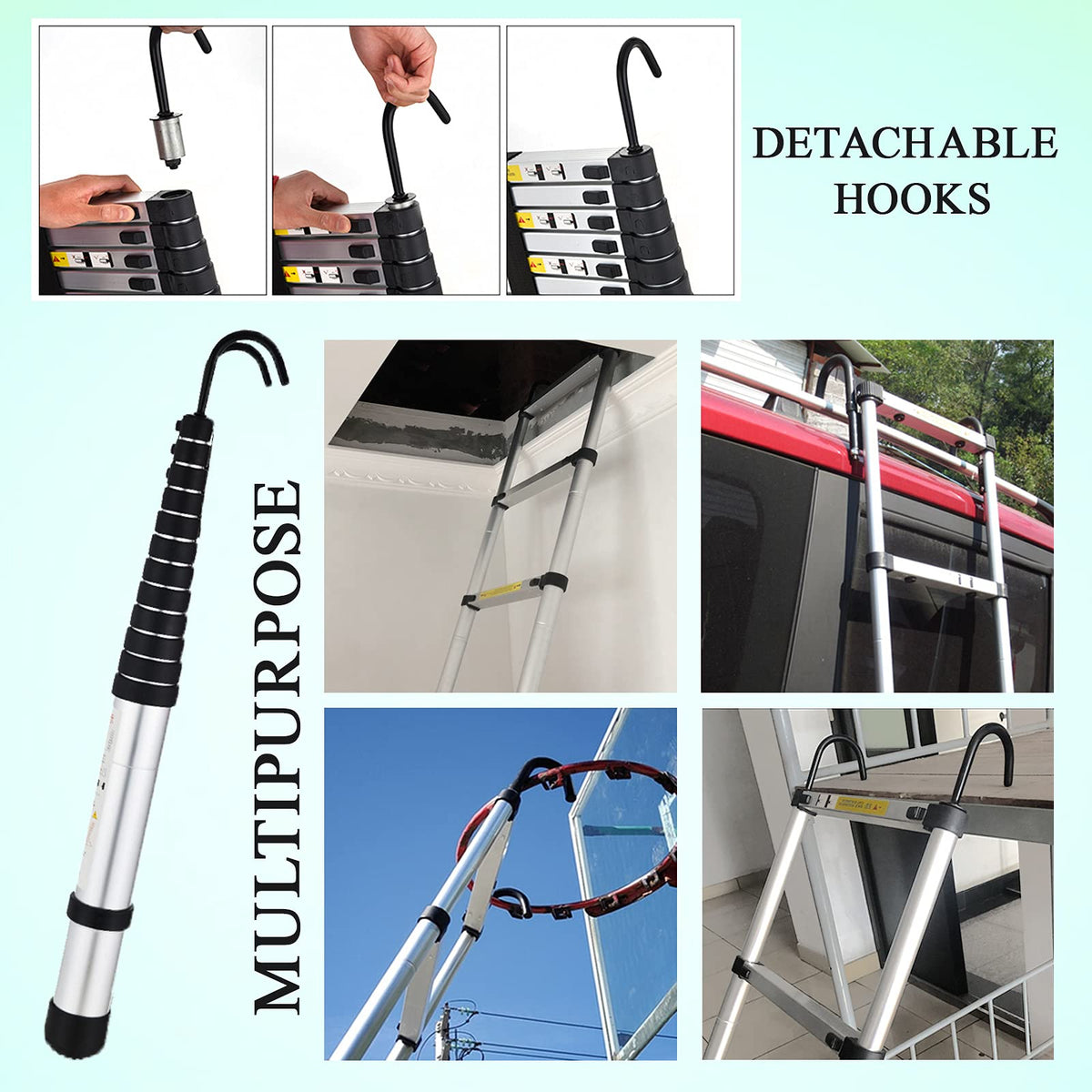 20.5FT Aluminum Telescoping Ladder 330lb S73694