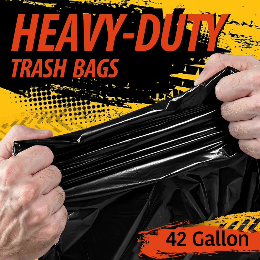 Black 42 Gallon Trash Bags 10 Count O338958