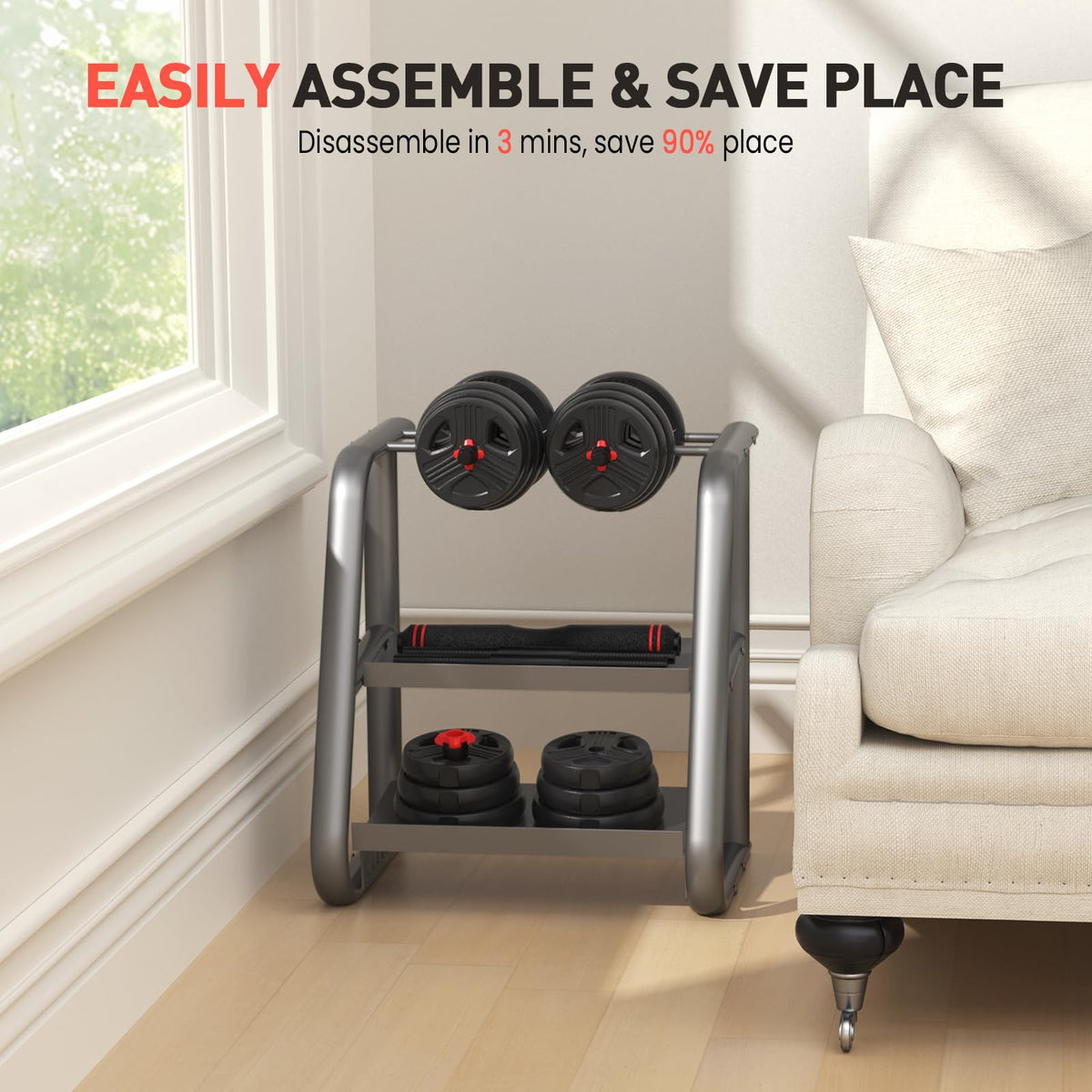 Adjustable Dumbbells Set with Connector R3069