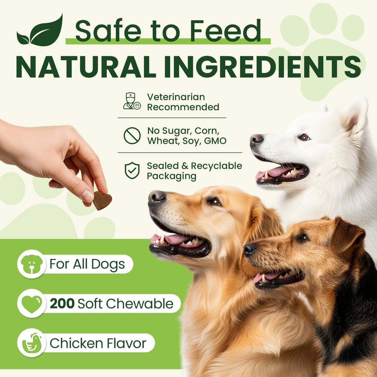Dog Vitamins and Supplements 200 Ct Multivitamin M896