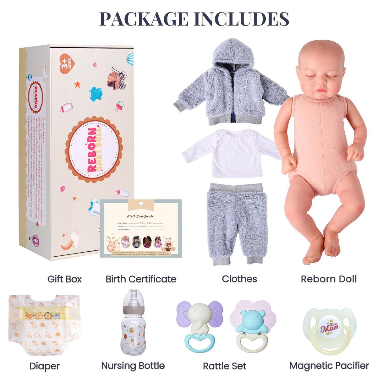 20 Inch Reborn Baby Doll with Soft Body P740120