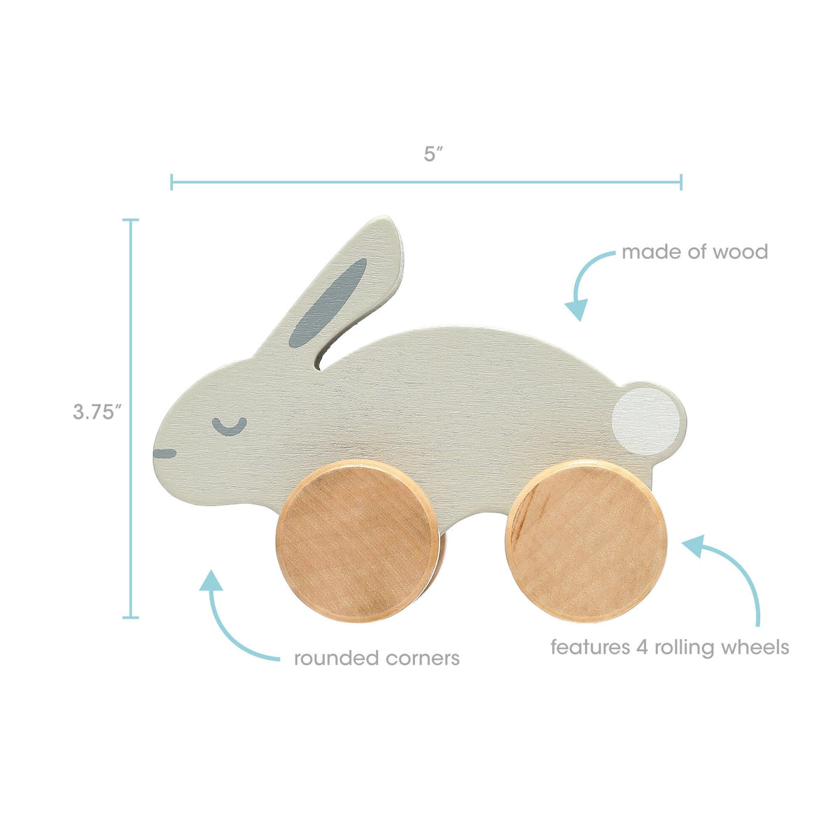 Wooden Bunny Pull Along Toy N652765