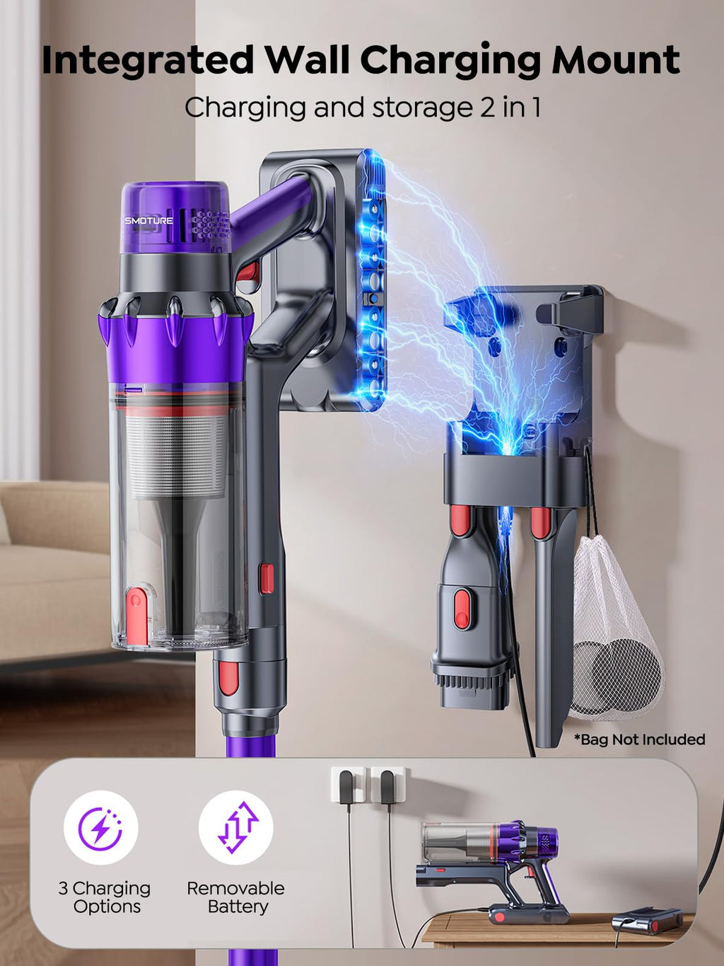650W 55KPA 70Mins Cordless Stick Vacuum Cleaner L899