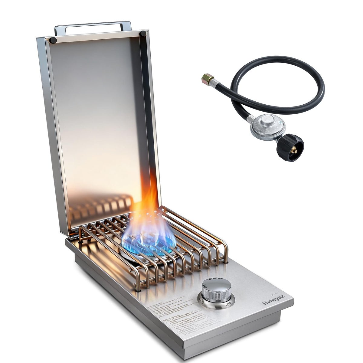 Built-in Side Burner for Outdoor Kitchen, Propane & Natural Gas, 304 SS C413