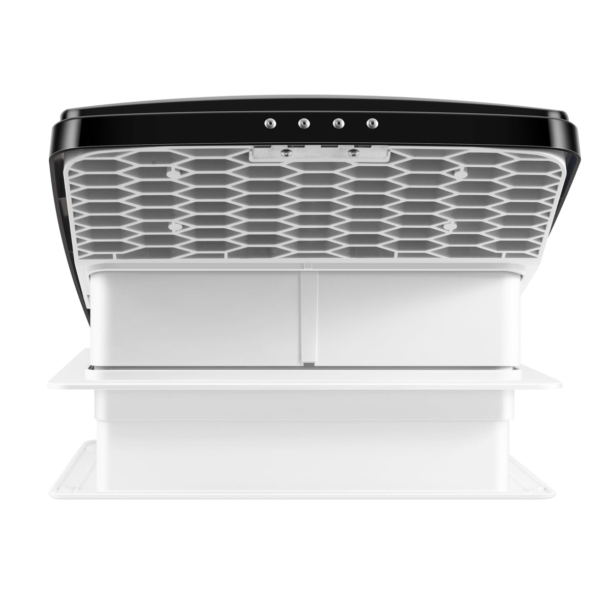 RV Roof Vent Fan 6-Speed Reversible 12V Smoked 14" x 14" B5462