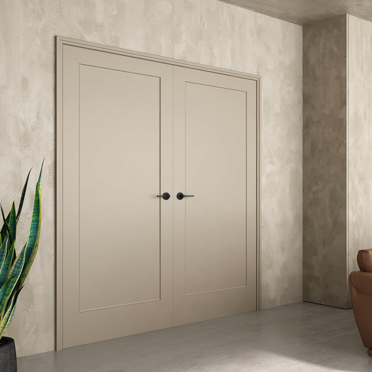 24"x80" 1-Panel Shaker Style White Primed Hollow Core Interior Door Slab R403125