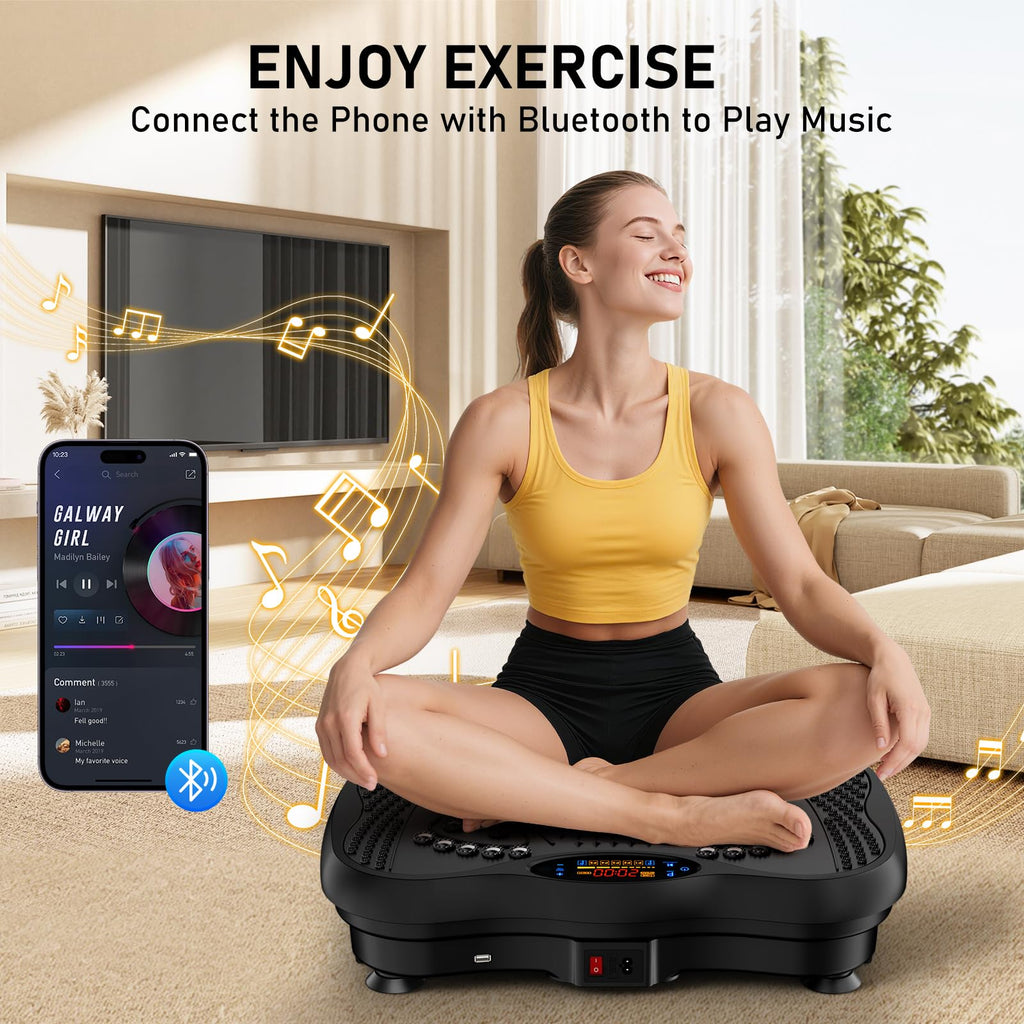 Vibration Plate Exercise Machine 130 Levels 450 Lbs Capacity X3531