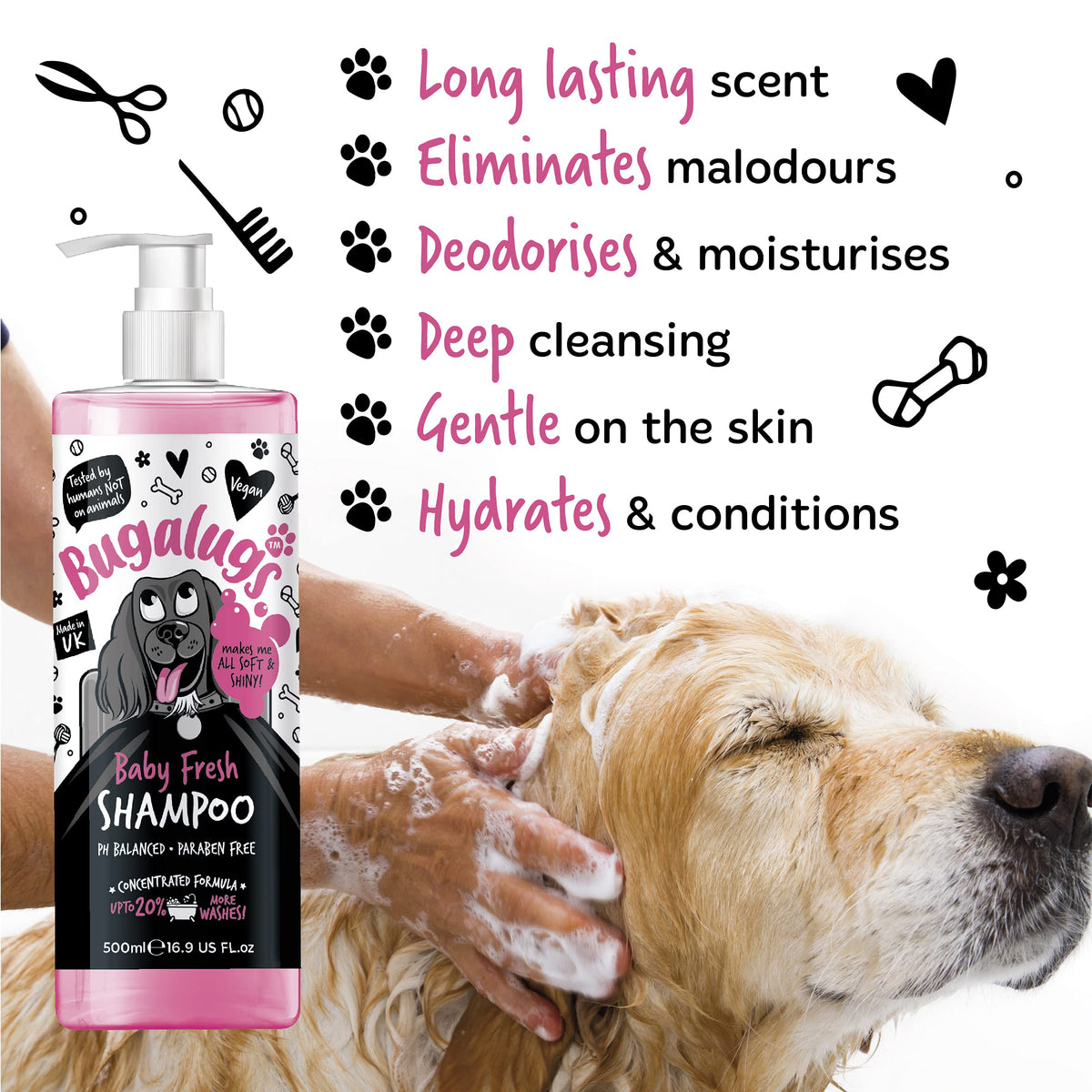 Baby Powder Scent Dog Shampoo 16.85 FL Oz N974495