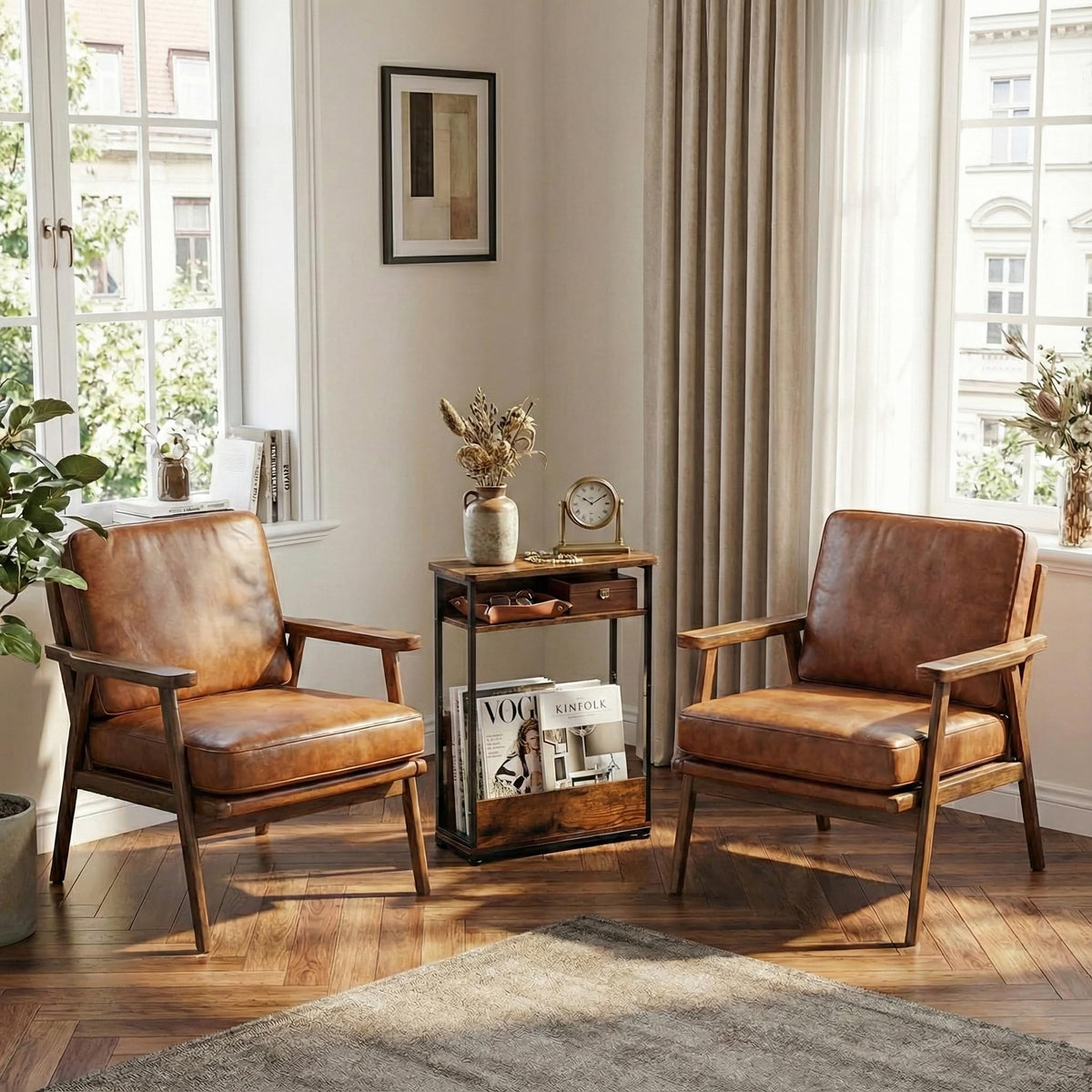 3-Tier Narrow Side Table with Storage Shelf G134