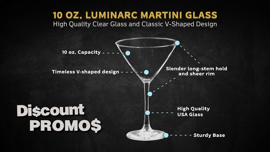 10 oz. Set of 10 Martini Glasses H859626