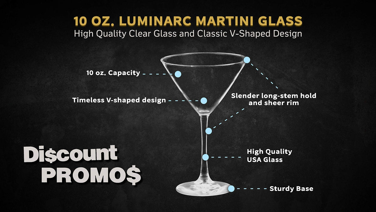 10 oz. Set of 10 Martini Glasses H859626