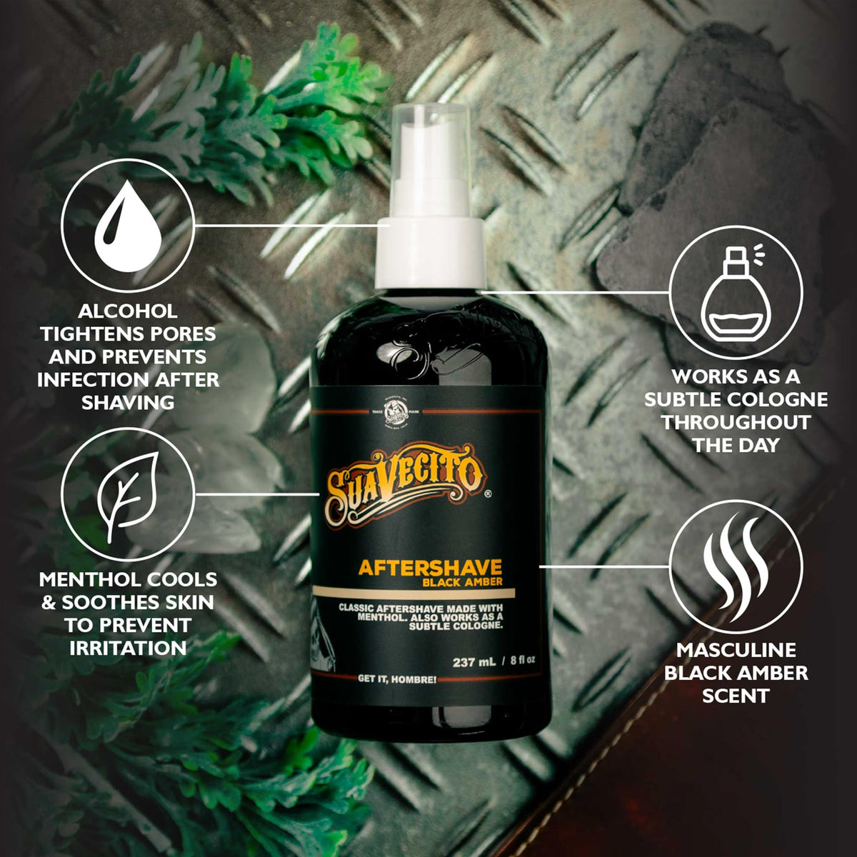 Black Amber Aftershave 8 oz Pump Spray D901