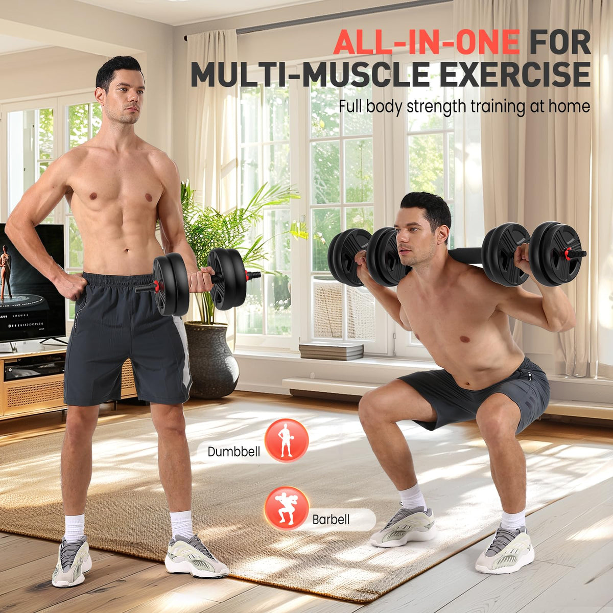 Adjustable Dumbbells Set with Connector R3069
