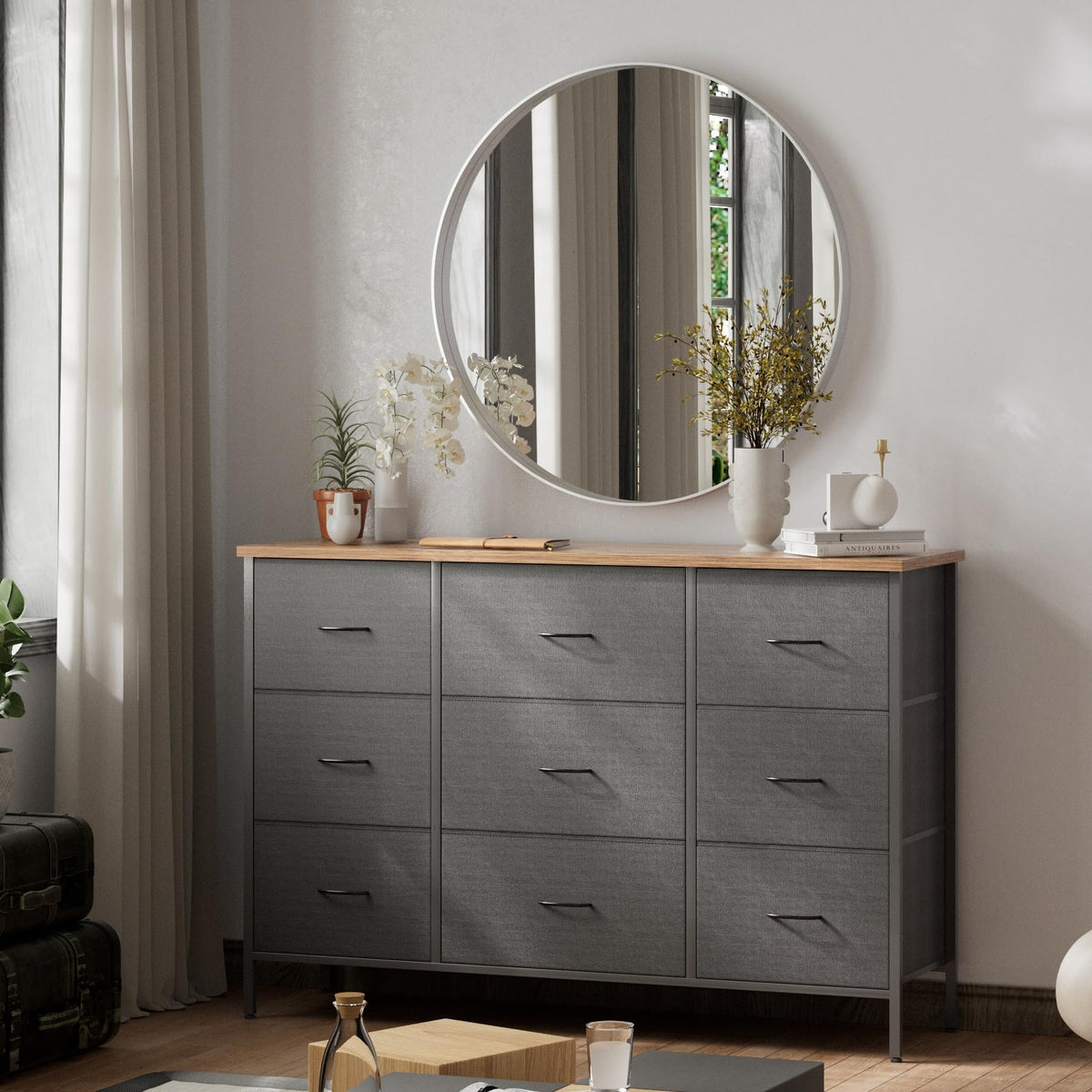 Black 9 Drawer Dresser W471331