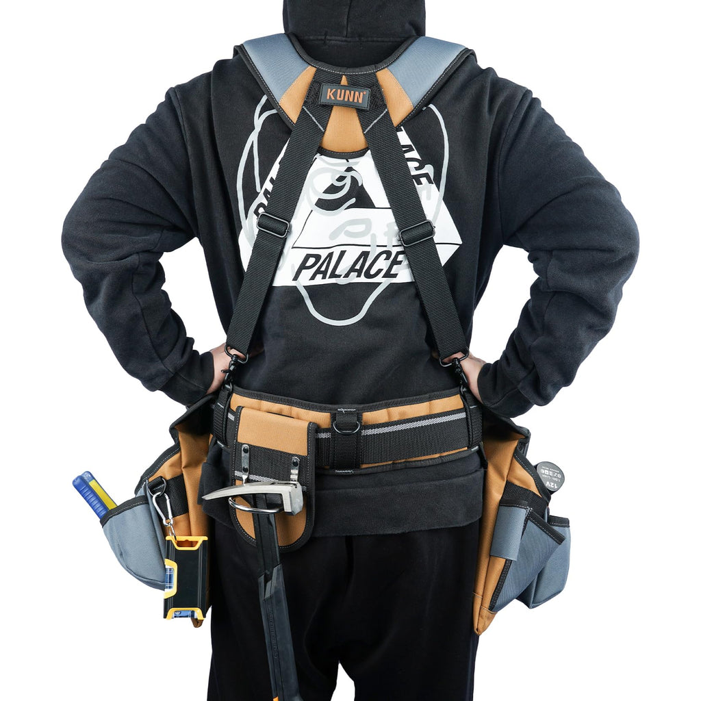 Khaki Carpenter Tool Belt with Suspenders B477997