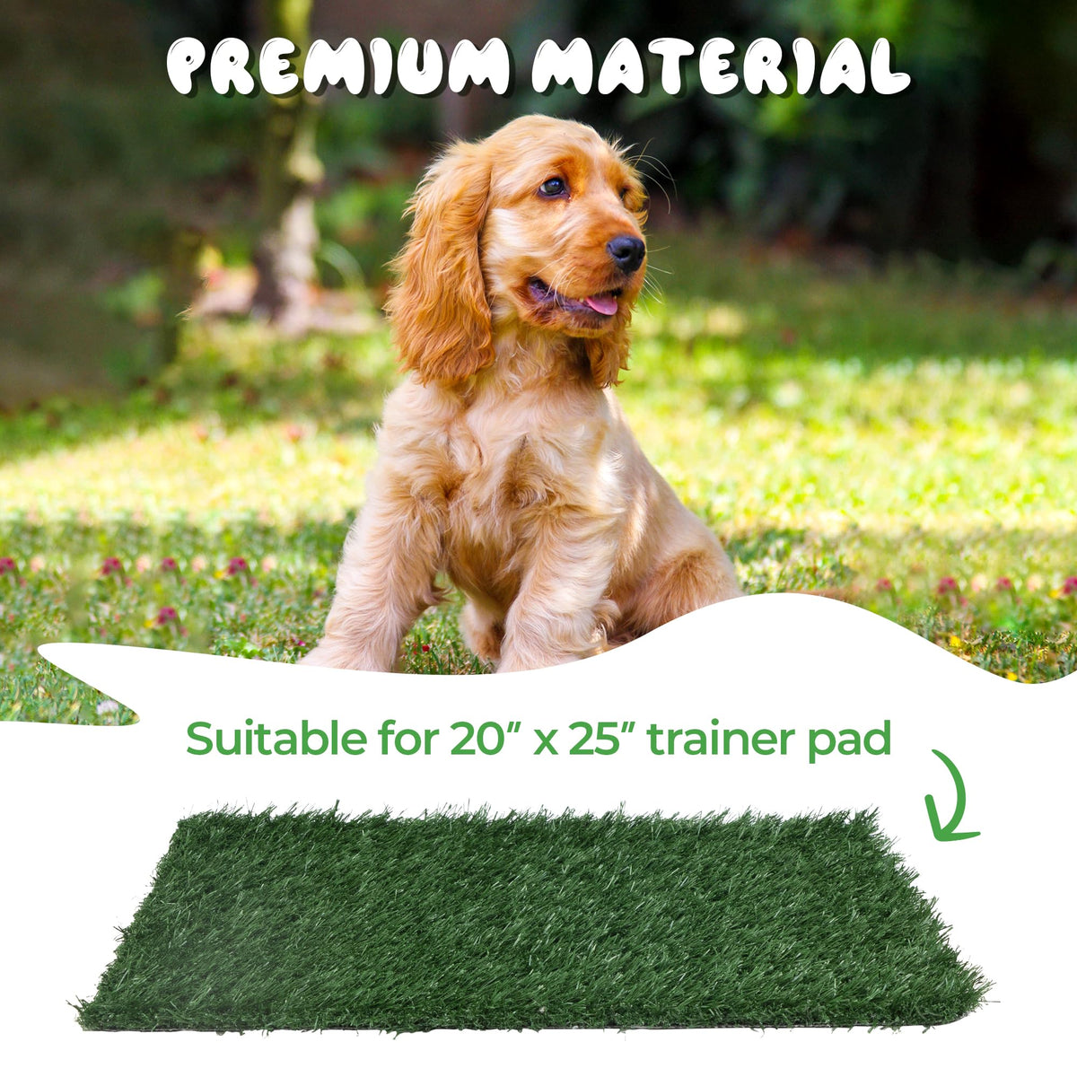 2 Packs Artificial Grass Patch 23" x 18" T37564