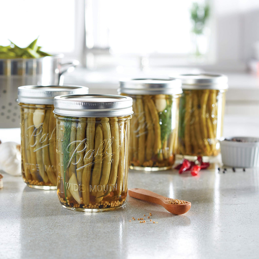 Wide Mouth Pint Mason Jars with Lids & Bands 16-oz 2-Pack B170905