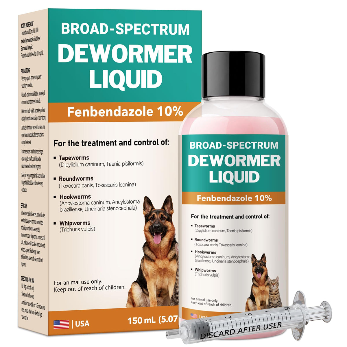 Fenbendazole Liquid 10% Dewormer 150ml Y277