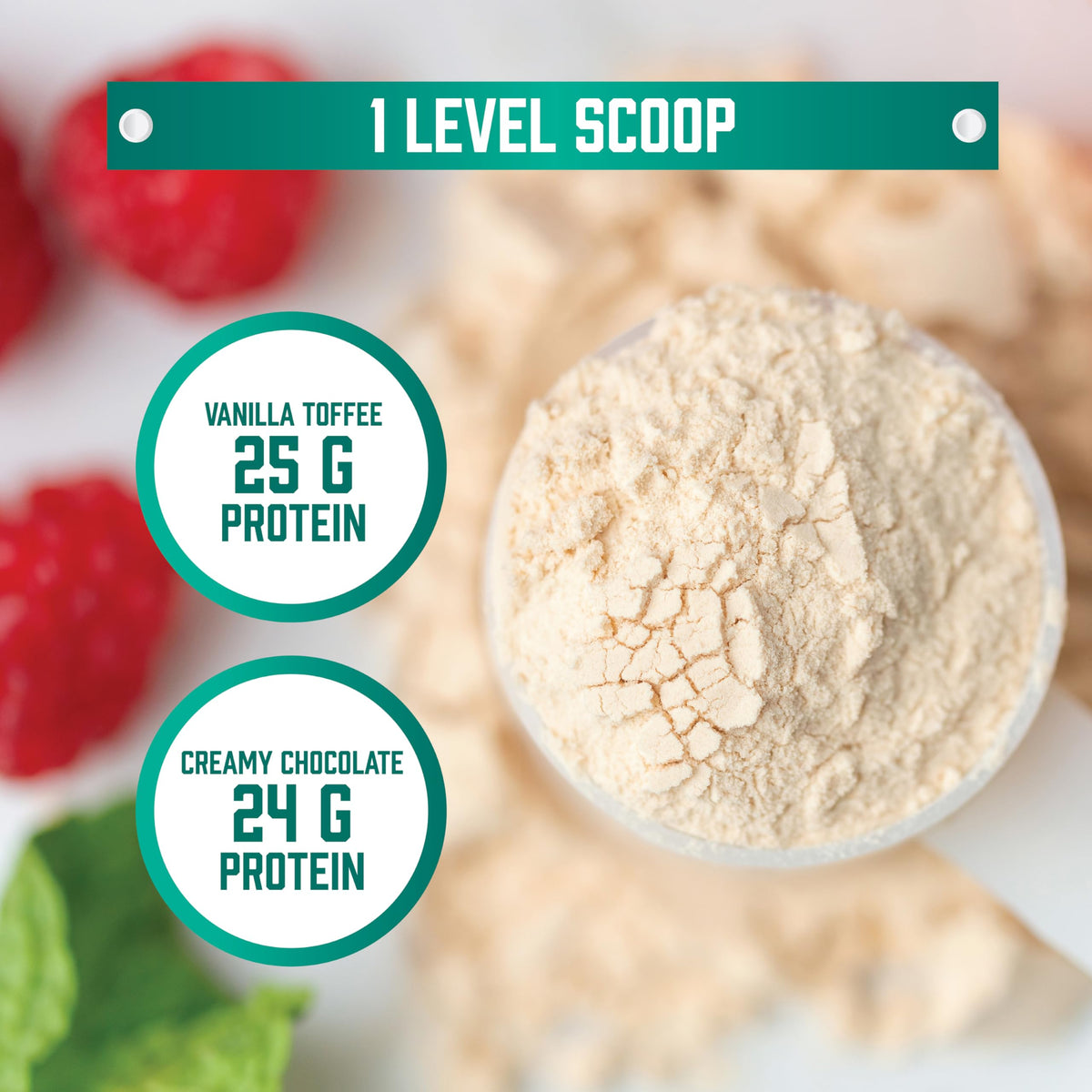 Pea Protein 25 g With BCAAs Vanilla Toffee 2 lbs R723
